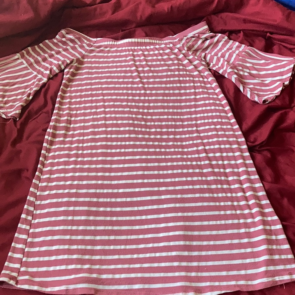 Heart & hips pink and white stripes dress women’s size medium